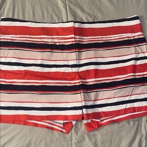 Ann Taylor Red and Black Striped Women's Shorts